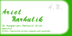 ariel marhulik business card